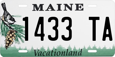 ME license plate 1433TA