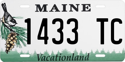 ME license plate 1433TC