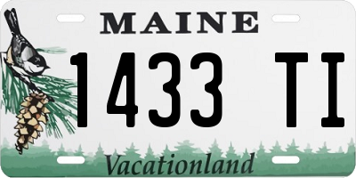 ME license plate 1433TI