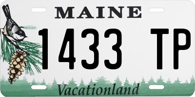 ME license plate 1433TP