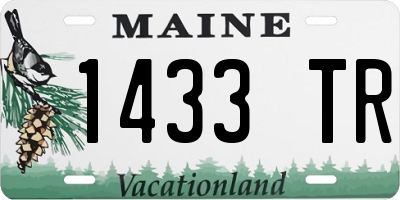 ME license plate 1433TR
