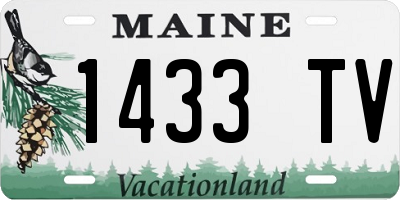 ME license plate 1433TV