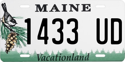 ME license plate 1433UD