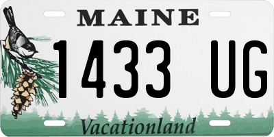ME license plate 1433UG