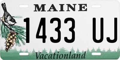 ME license plate 1433UJ