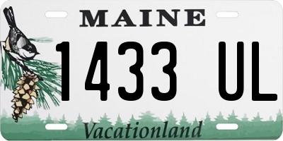 ME license plate 1433UL