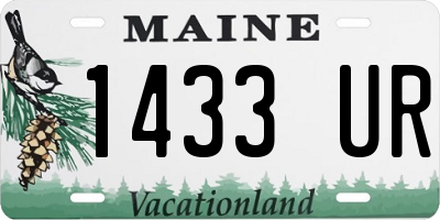 ME license plate 1433UR