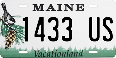 ME license plate 1433US