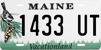 ME license plate 1433UT