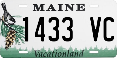 ME license plate 1433VC