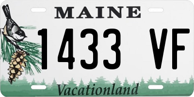 ME license plate 1433VF