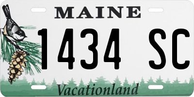 ME license plate 1434SC