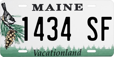 ME license plate 1434SF