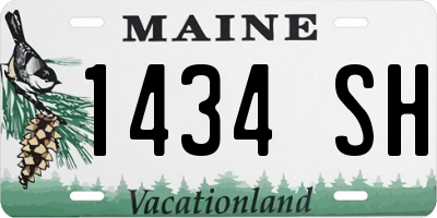 ME license plate 1434SH