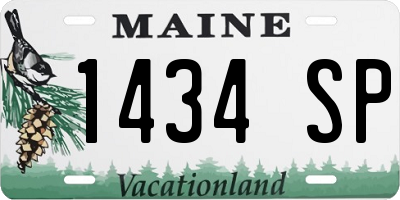 ME license plate 1434SP