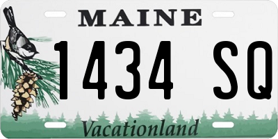 ME license plate 1434SQ