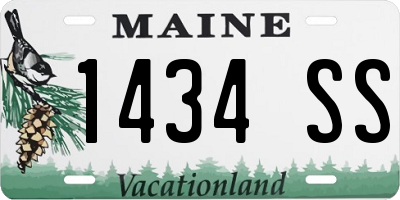ME license plate 1434SS