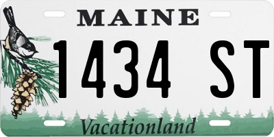 ME license plate 1434ST