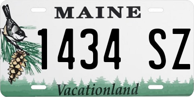 ME license plate 1434SZ