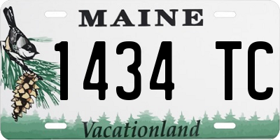 ME license plate 1434TC