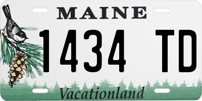 ME license plate 1434TD