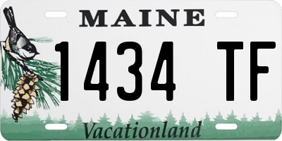 ME license plate 1434TF