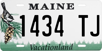 ME license plate 1434TJ