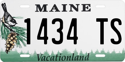 ME license plate 1434TS
