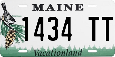 ME license plate 1434TT