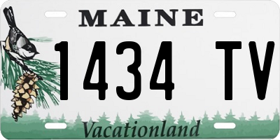 ME license plate 1434TV