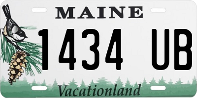 ME license plate 1434UB