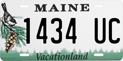 ME license plate 1434UC