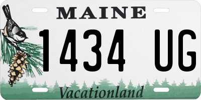 ME license plate 1434UG