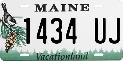 ME license plate 1434UJ