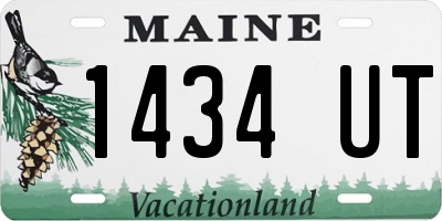 ME license plate 1434UT