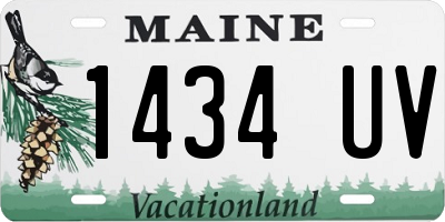 ME license plate 1434UV