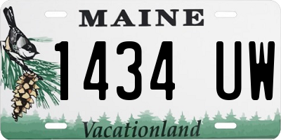 ME license plate 1434UW