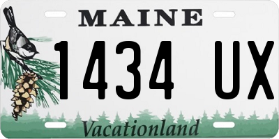 ME license plate 1434UX