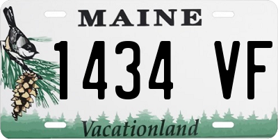 ME license plate 1434VF