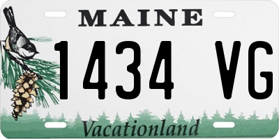 ME license plate 1434VG