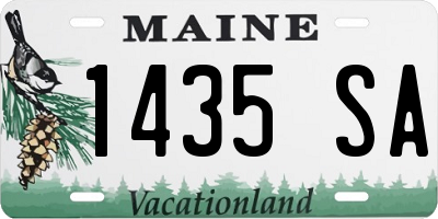 ME license plate 1435SA