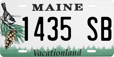 ME license plate 1435SB