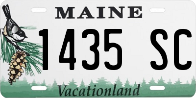 ME license plate 1435SC