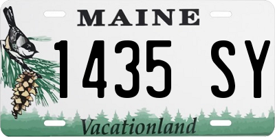 ME license plate 1435SY