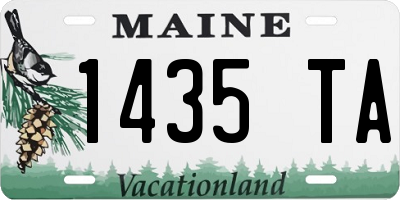 ME license plate 1435TA