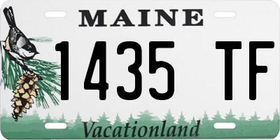 ME license plate 1435TF