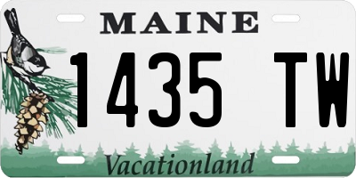 ME license plate 1435TW