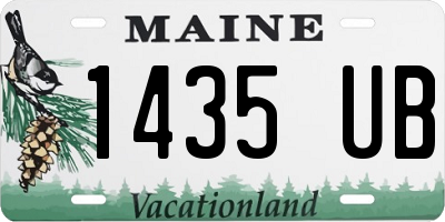 ME license plate 1435UB