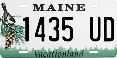 ME license plate 1435UD