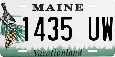 ME license plate 1435UW